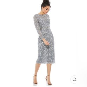 Mac Duggal EMBELLISHED ILLUSION SHEATH DRESS, size 6